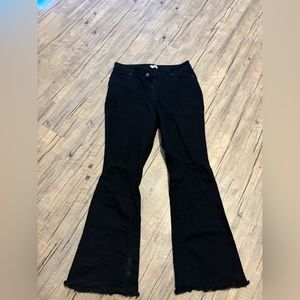 Black flare jeans